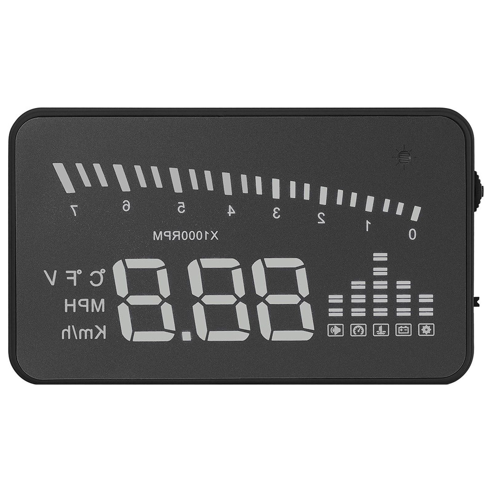 Jyuteo Automotive Diagnostic Tools Car Head up Display HUD Speedometer, Black 3.54 inch